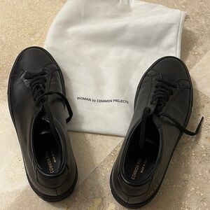 Common Projects Classic Black Minimalist Sneakers